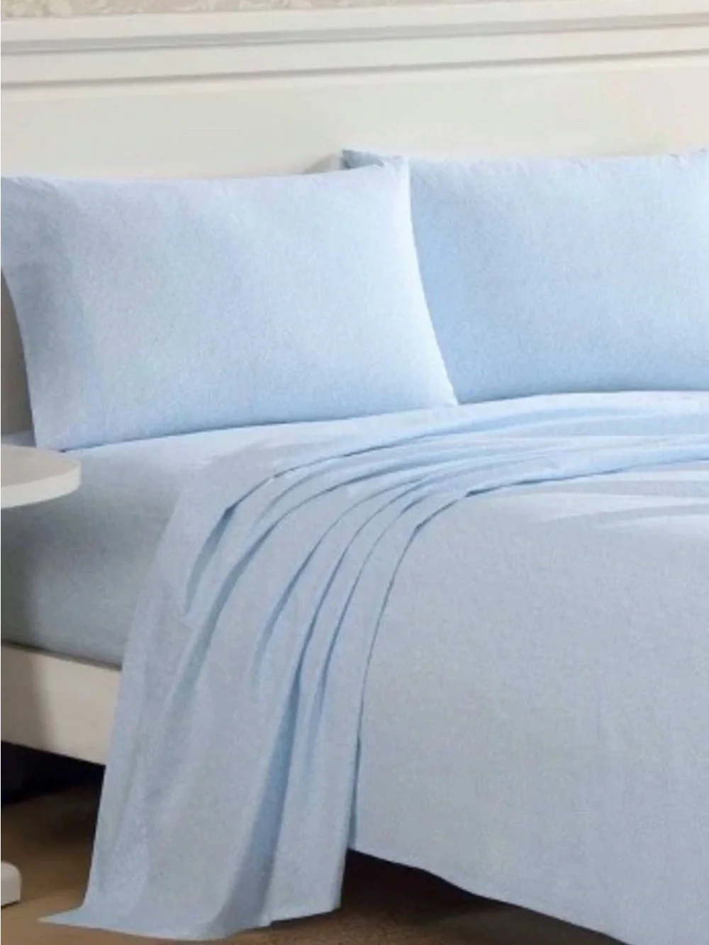 Laura Ashley KING Maeve Blue Floral 4Pc Sheet Set 100% Cotton Percale/Breathable